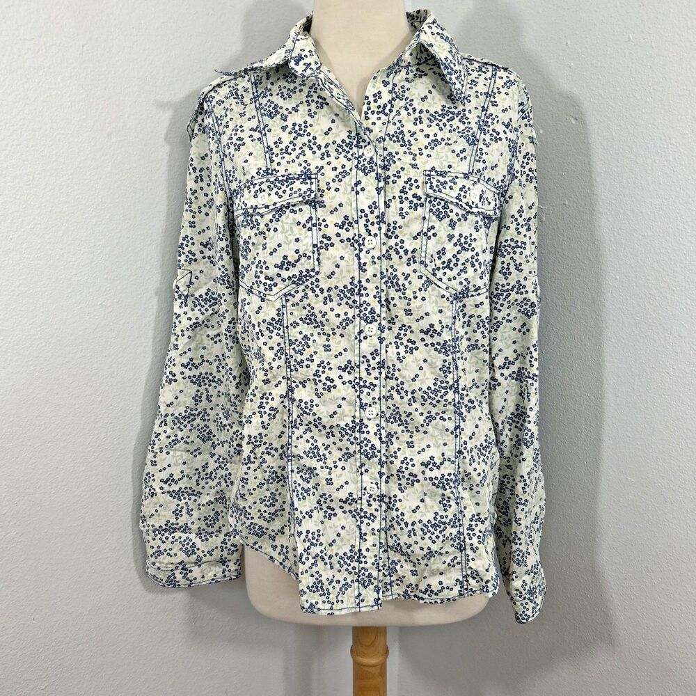The Limited Shirt Womens M Daisy Floral Button Up Cowgirl Spring Summer